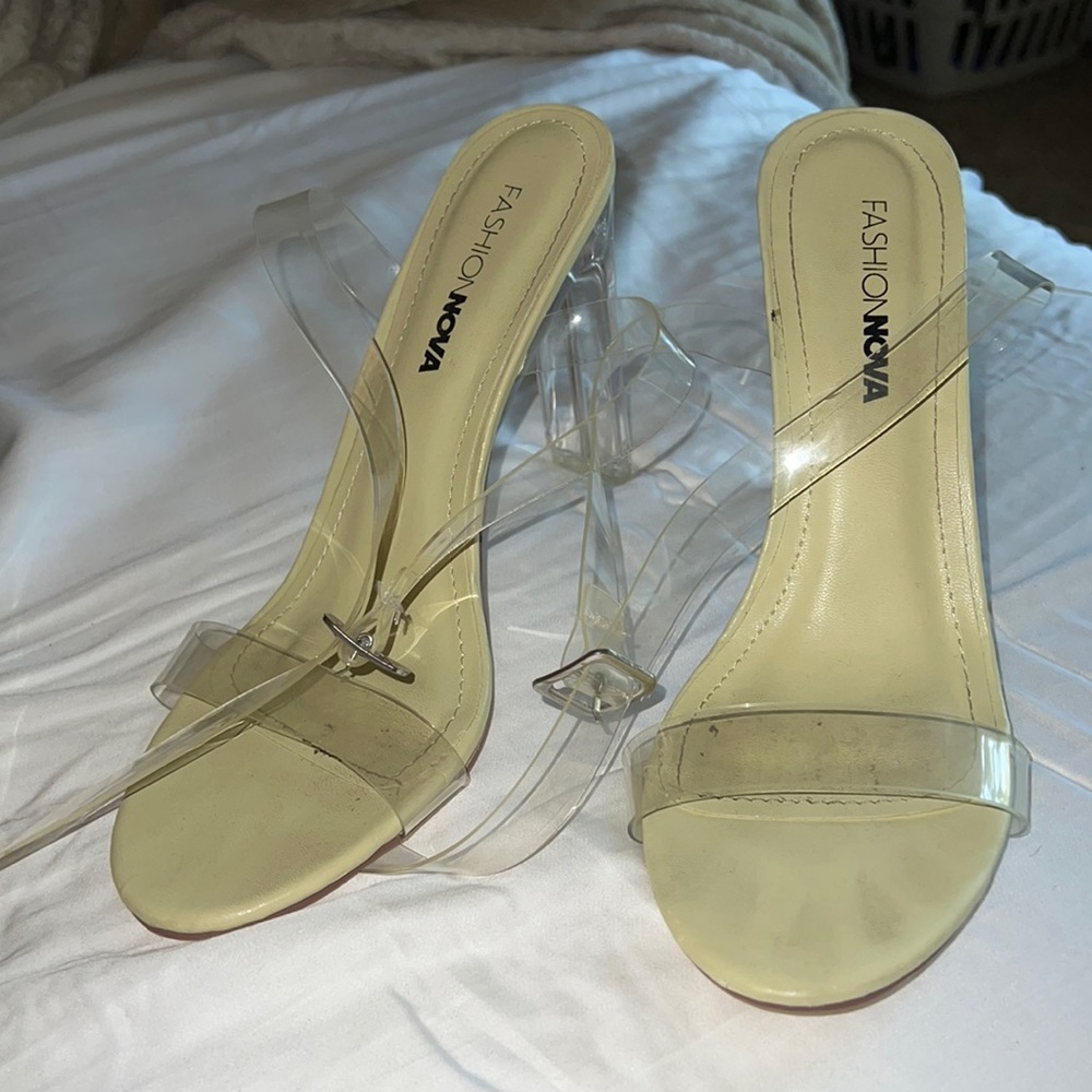 Clear Strap Mules